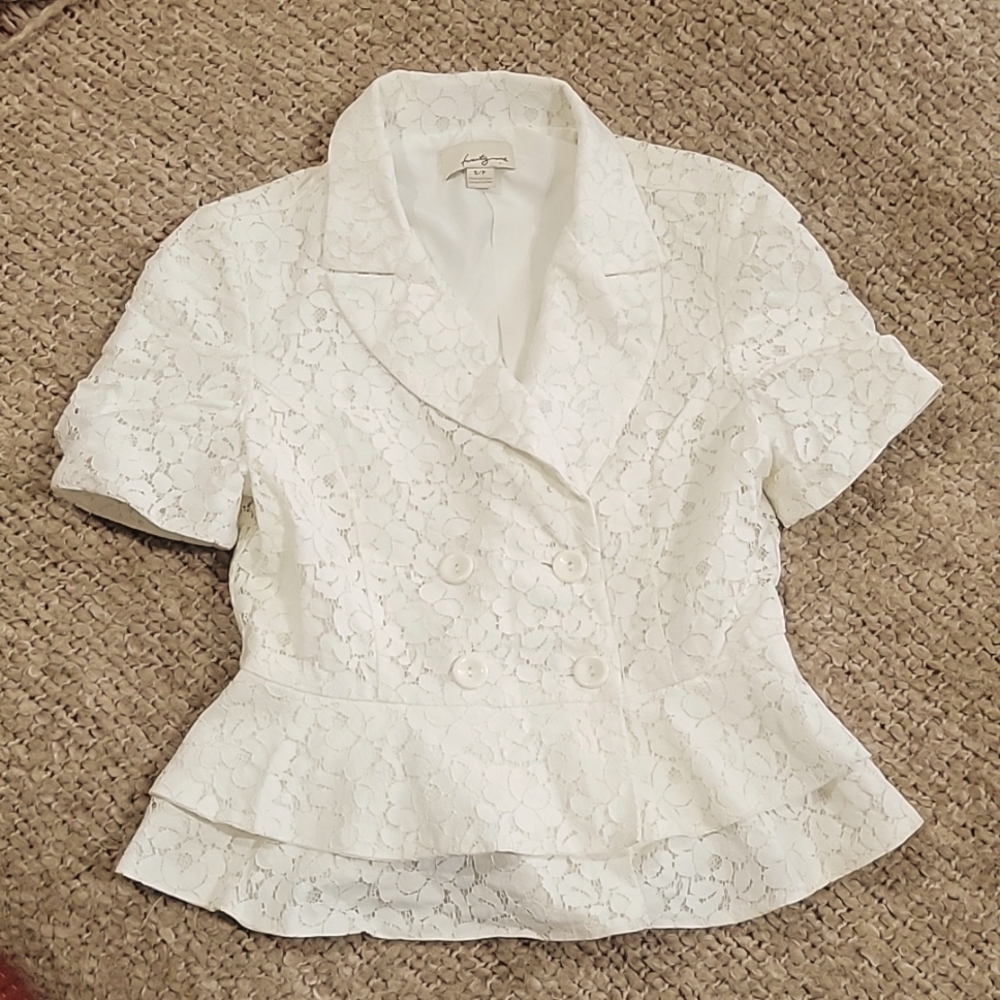 Twenty One Off-White Floral Lace Blouse Size SP